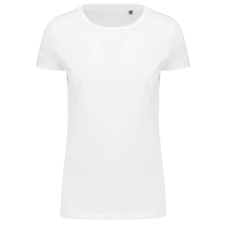 T-shirt Supima® col rond manches courtes femme