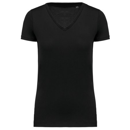 T-shirt Supima® col V manches courtes femme