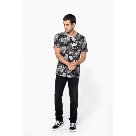 T-shirt camo manches courtes homme