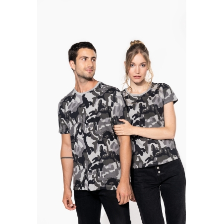 T-shirt camo manches courtes homme