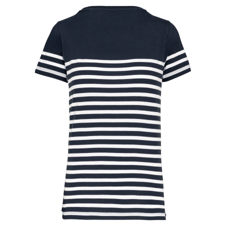 T-shirt marin col rond Bio femme