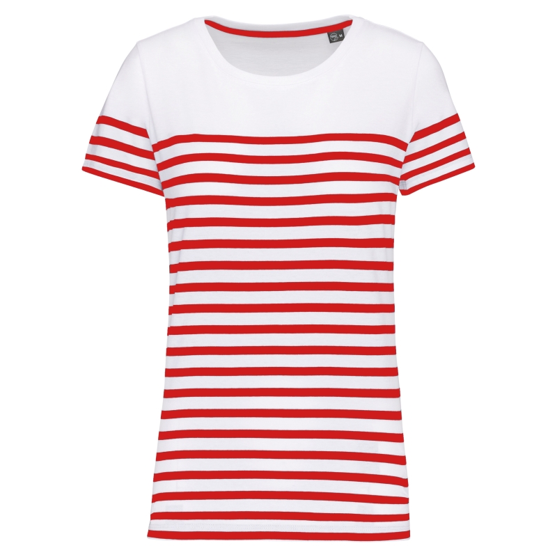 T-shirt marin col rond Bio femme