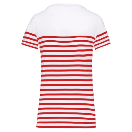 T-shirt marin col rond Bio femme