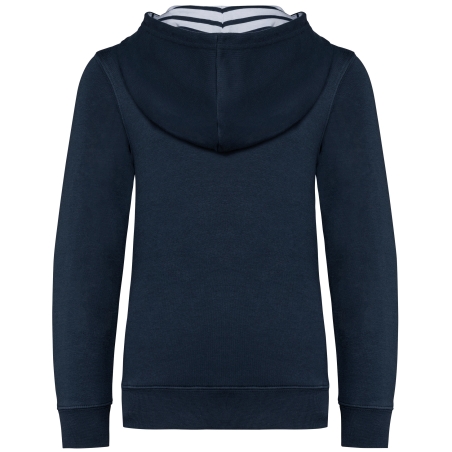 Sweat-shirt à capuche contrastée à motifs enfant unisexe