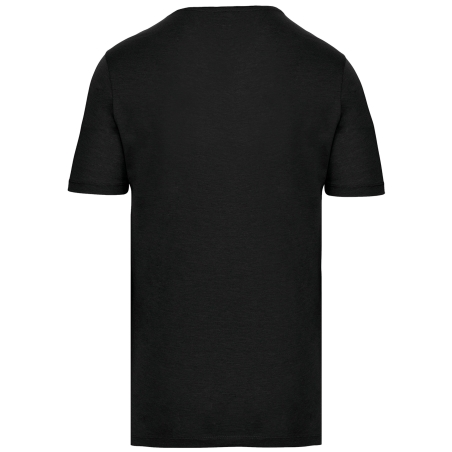 T-shirt Bio col à bords francs manches courtes homme