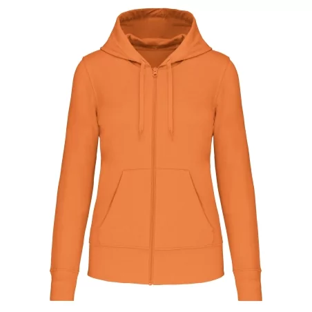 Sweat-shirt écoresponsable zippé à capuche femme