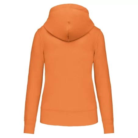 Sweat-shirt écoresponsable zippé à capuche femme