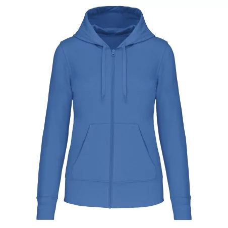Sweat-shirt écoresponsable zippé à capuche femme