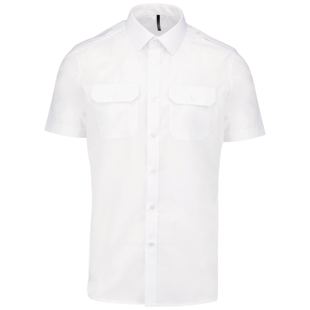 Chemise pilote manches courtes homme