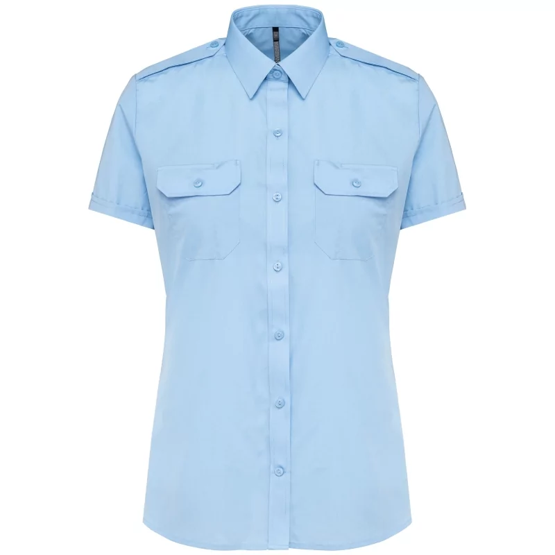 Chemise pilote manches courtes femme