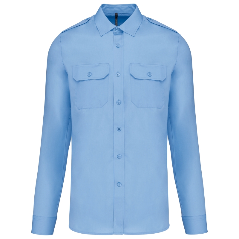 Chemise pilote manches longues homme