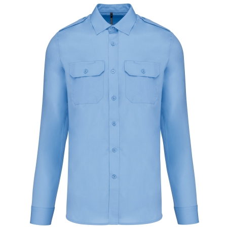 Chemise pilote manches longues homme