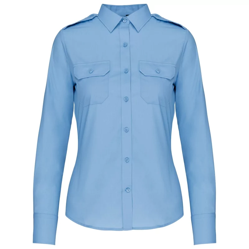 Chemise pilote manches longues femme