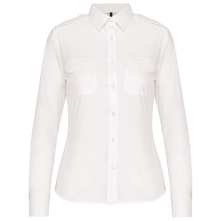 Chemise pilote manches longues femme