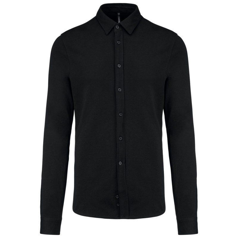 Chemise maille piquée manches longues