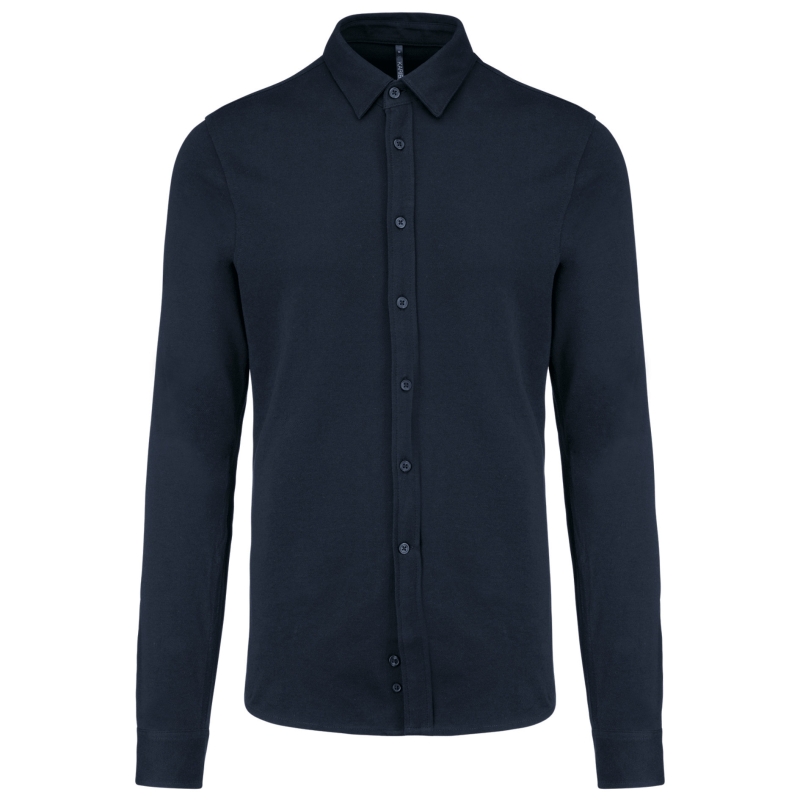 Chemise maille piquée manches longues