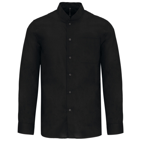 Chemise col mao manches longues