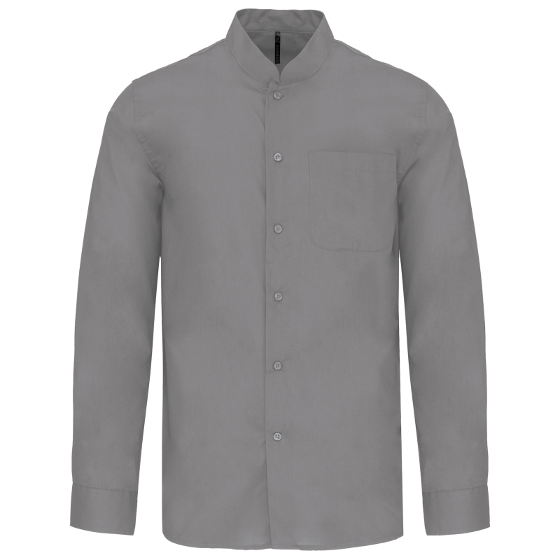 Chemise col mao manches longues