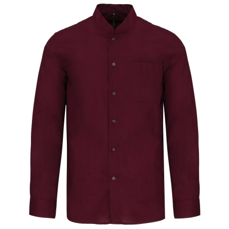 Chemise col mao manches longues