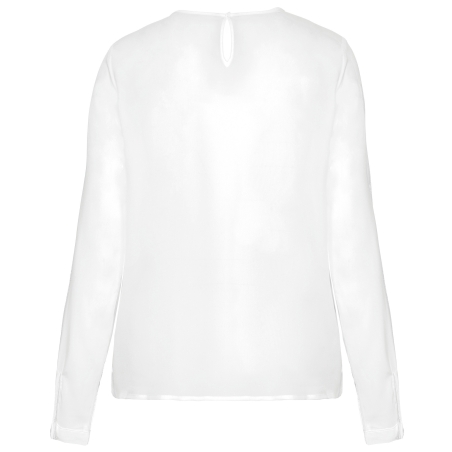 Blouse crêpe manches longues femme