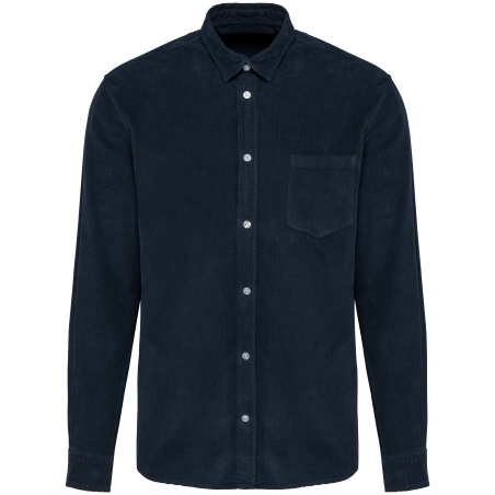 Chemise manches longues en velours homme