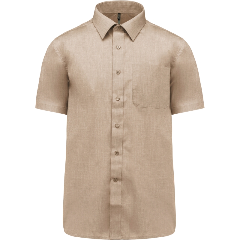 Chemise popeline polycoton manches courtes entretien facile homme