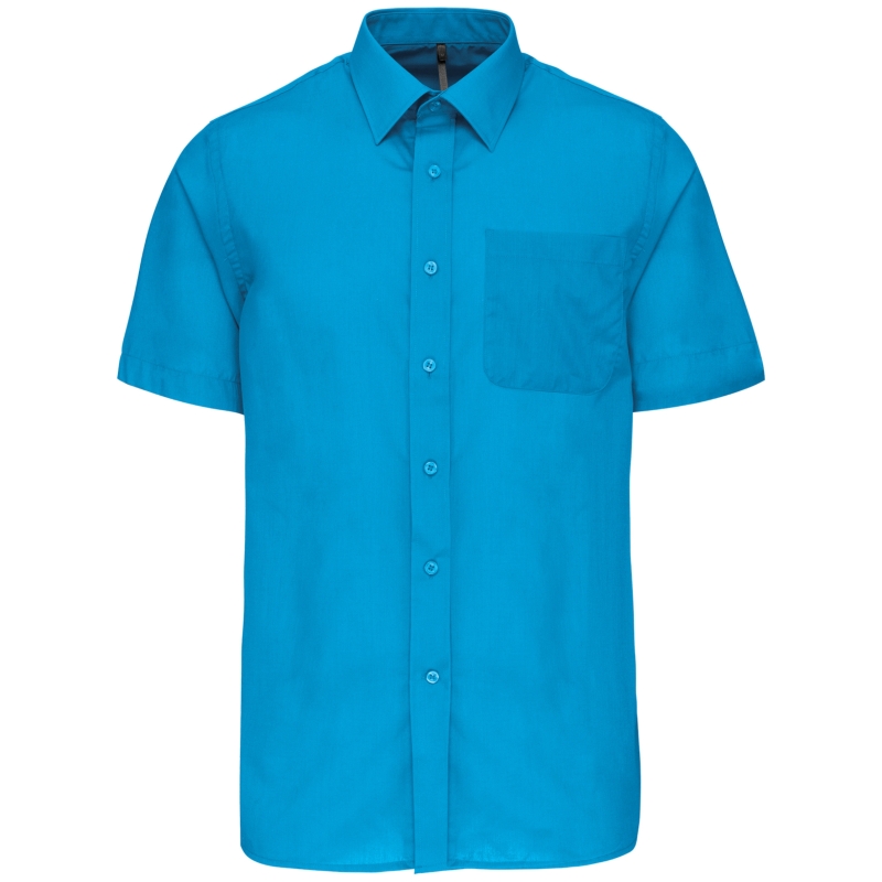 Chemise popeline polycoton manches courtes entretien facile homme