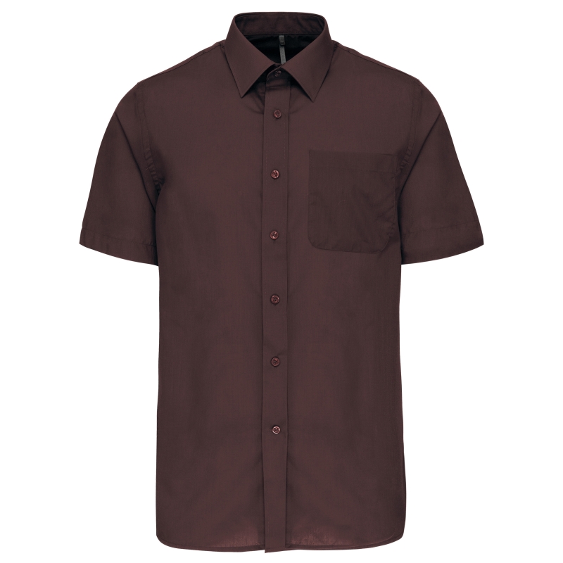 Chemise popeline polycoton manches courtes entretien facile homme