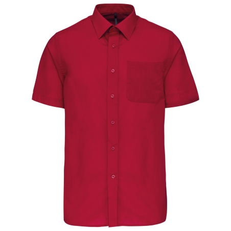 Chemise popeline polycoton manches courtes entretien facile homme