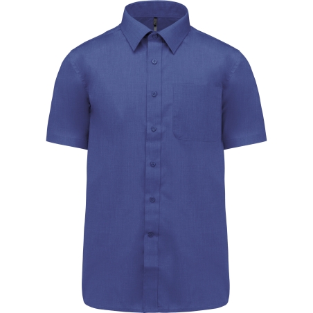 Chemise popeline polycoton manches courtes entretien facile homme