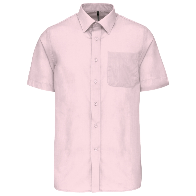 Chemise popeline polycoton manches courtes entretien facile homme