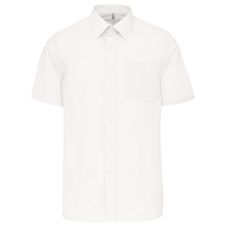 Chemise popeline polycoton manches courtes entretien facile homme