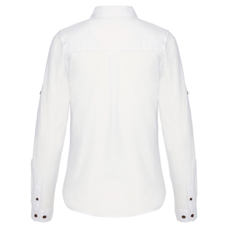 Chemise lin et coton manches longues femme