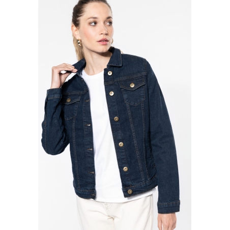 Blouson denim non doublé femme