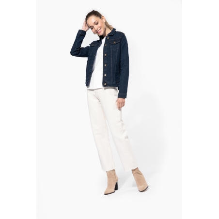 Blouson denim non doublé femme