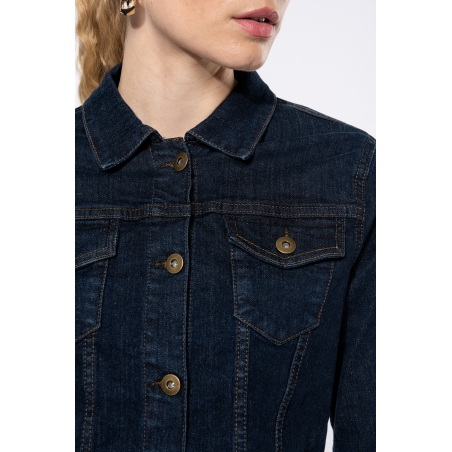 Blouson denim non doublé femme