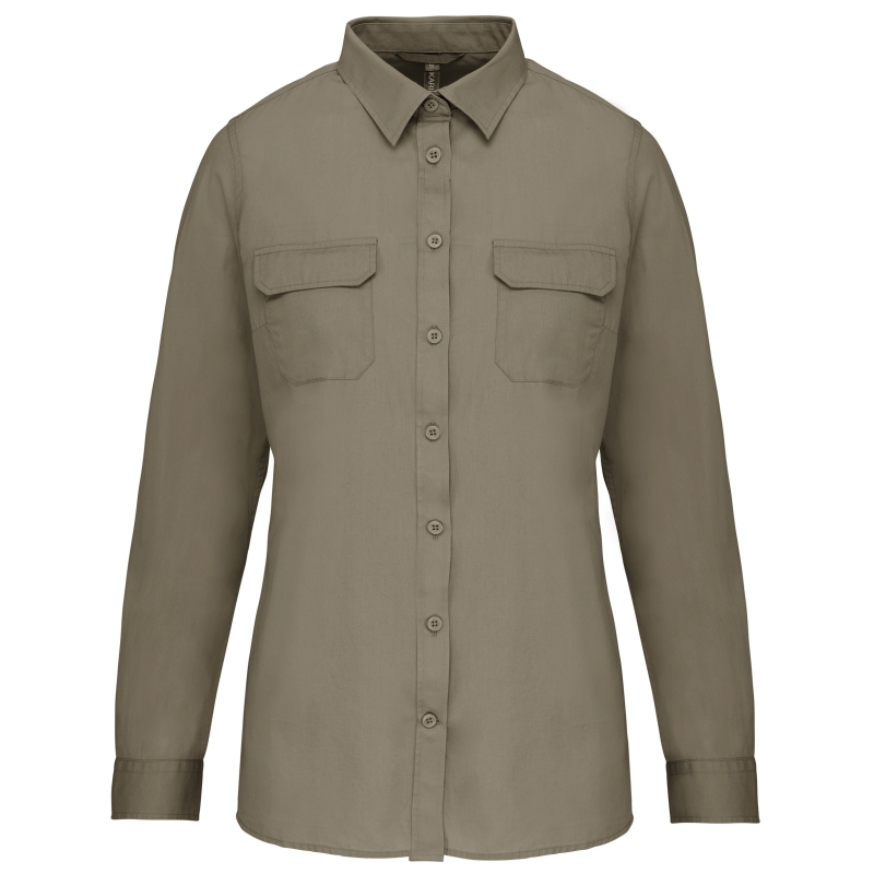 Chemise safari manches longues femme