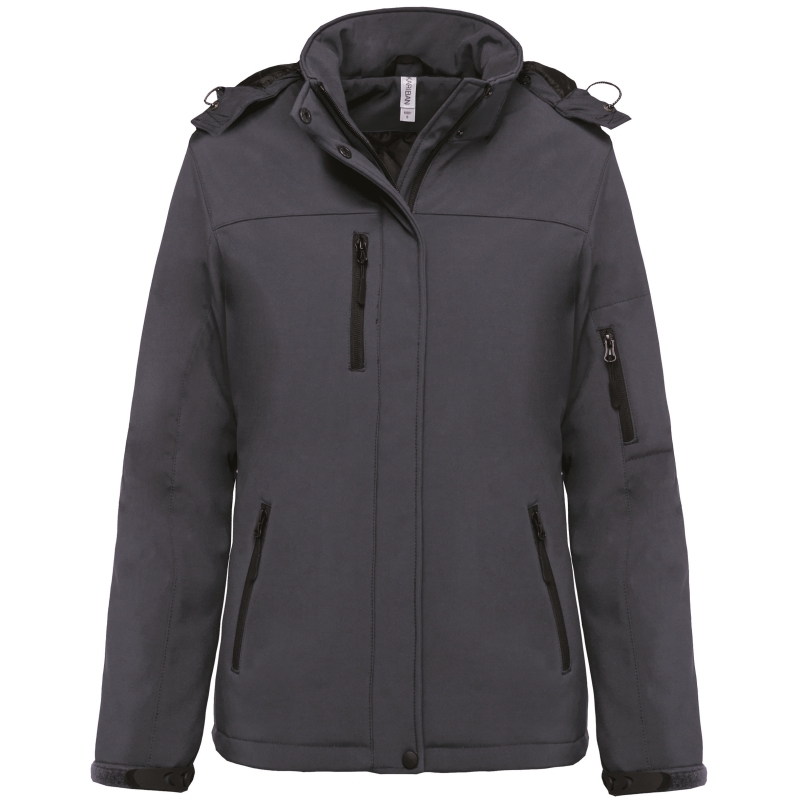 Parka softshell doublée capuche femme