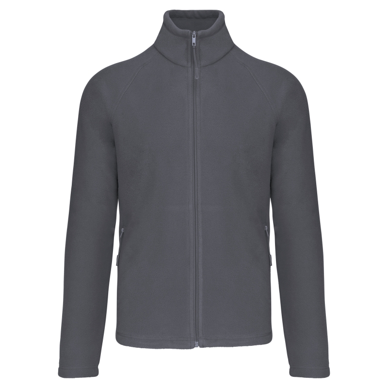 Veste micropolaire zippée manches raglan homme