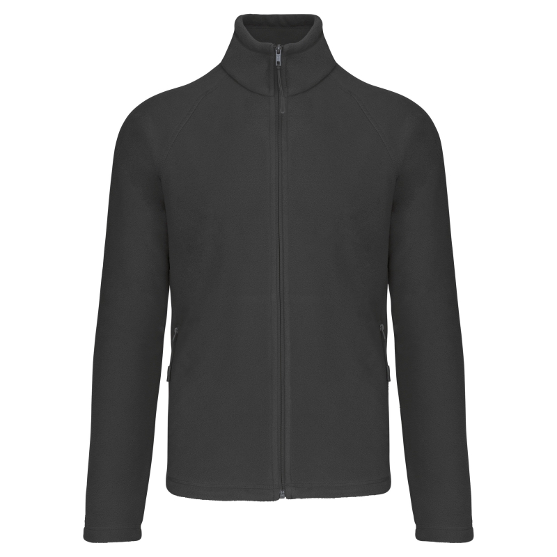 Veste micropolaire zippée manches raglan homme