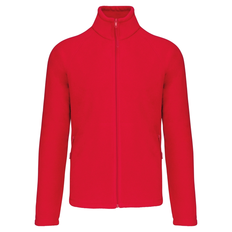 Veste micropolaire zippée manches raglan homme