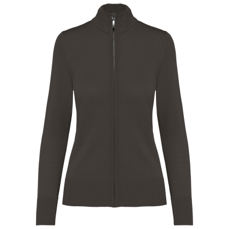 Cardigan zippé femme