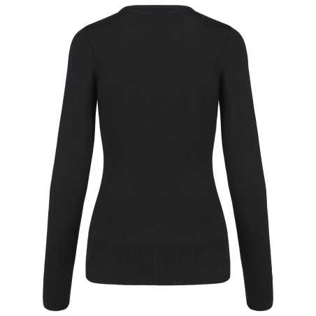 Pull col V femme