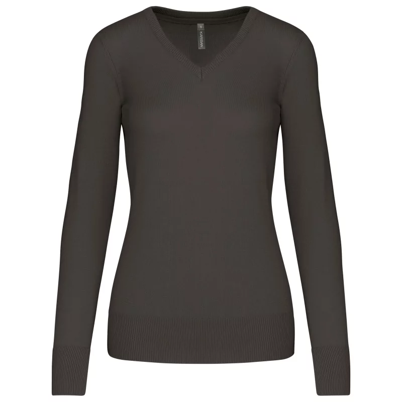 Pull col V femme