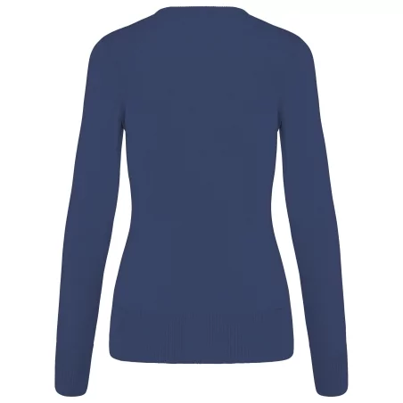 Pull col V femme
