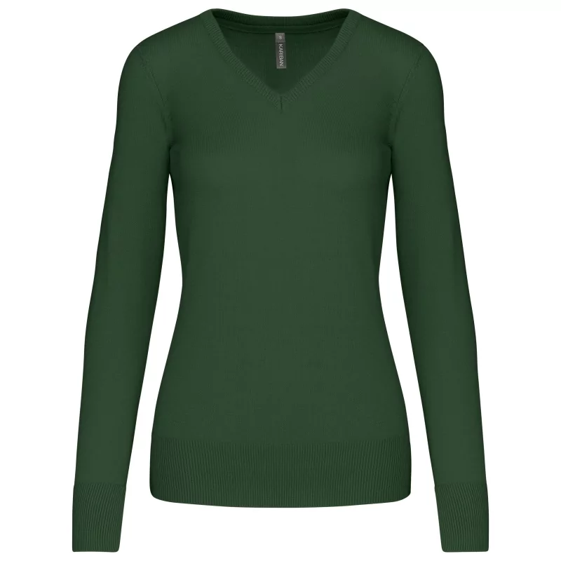 Pull col V femme