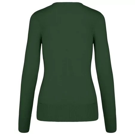 Pull col V femme