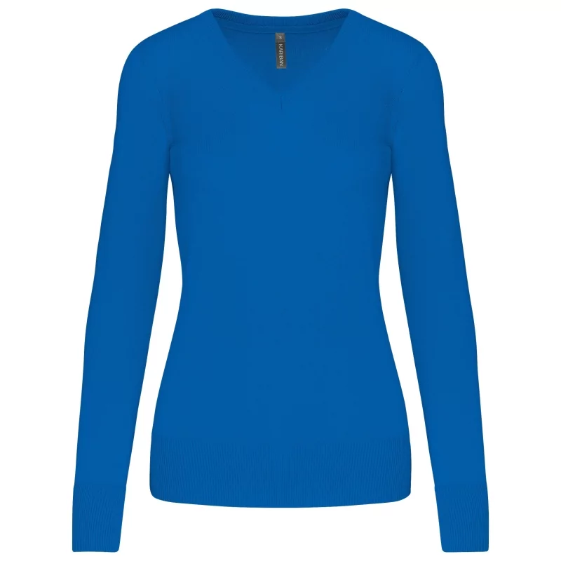 Pull col V femme