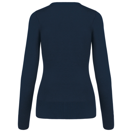 Pull col V femme