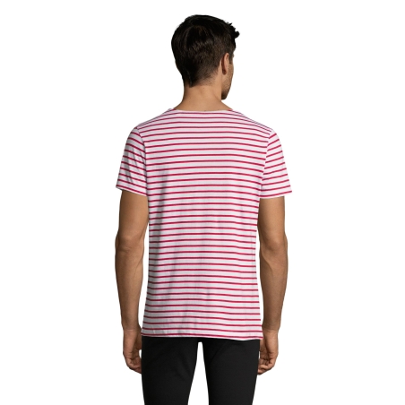 TEE-SHIRT HOMME COL ROND RAYÉ